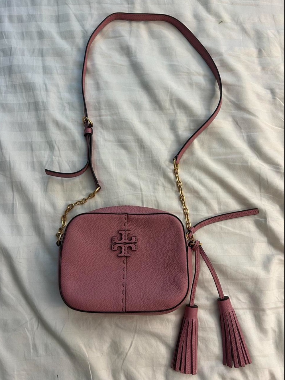 Tory Burch McGraw Camera Crossbody Pink Magnolia
